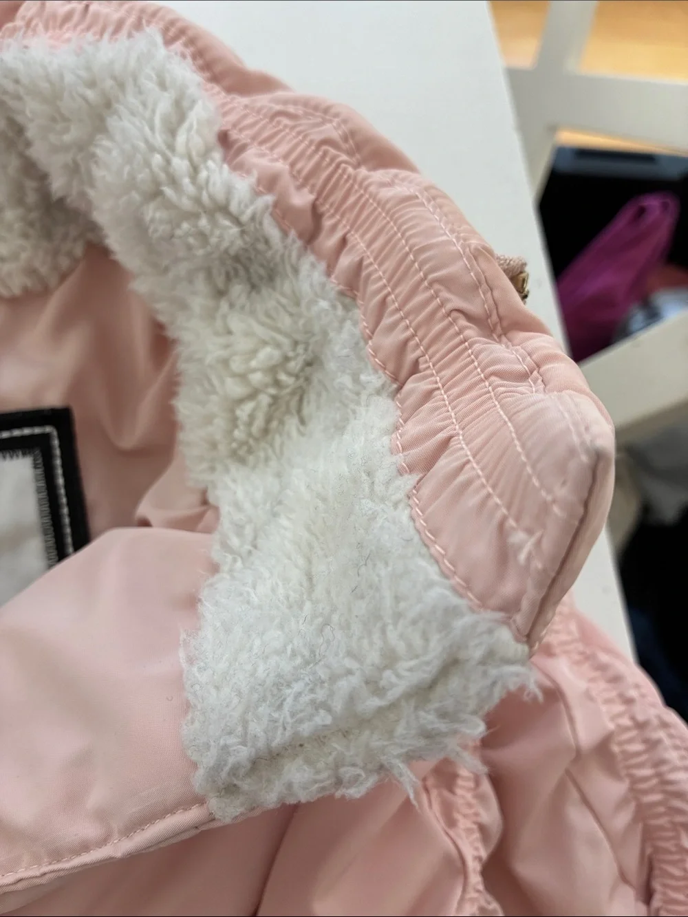 Calvin Klein Pale Pink Quilted Puffer Vest - Sleeveless Zip Front